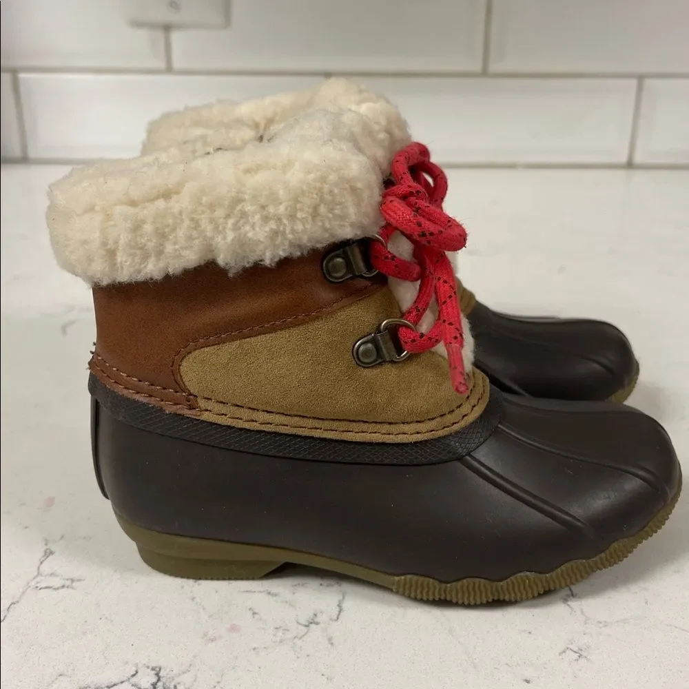 SPERRY Alpine Saltwater Water Resistant Boots Style Tan/Brown Duck Boots Size 9